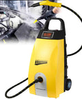 PtaTritious High Pressure Steam Cleaner 3000W Handheld Portable Steam Washer With 3.5L Water Tank for cleaning car engine in yellow design.