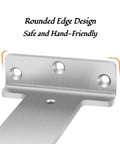 Heavy Duty Hidden L Brackets for Wood Shelves, Ultra Strong Support, showcasing rust proof metal and rounded edges for safety