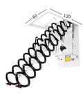Smoother Than Butter Electric Attic Ladder Dead Simple One Button Lift Heavy Duty Aluminum Retracting Ceiling Stair with compact design