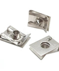 Heavy Duty Stainless Steel U Type Clips Nut Kit Assortment For M4 M5 M6 M8 Screws High Strength U Nut Fasteners Made Of Manganese Steel Plate Clip Nuts For Auto Truck Motorcycle Marine And Machinery Applications, close-up
