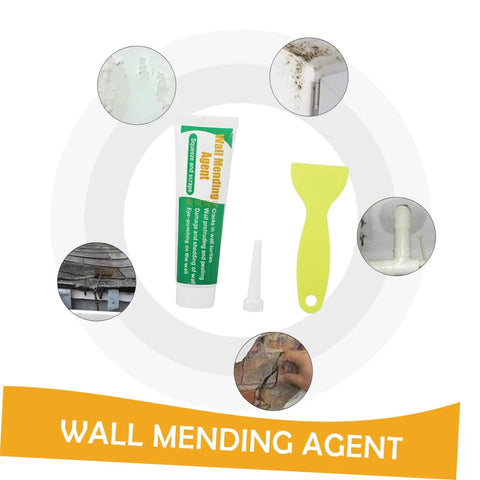 Wall Repair Paste Set With Self Adhesive Mending Cream, Scraper And Spout for quick crack fix, indoor and outdoor use