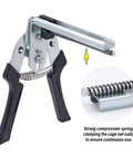 Type M Hog Nail Ring Pliers Kit With 2400 M Clips For Fence Fastening, featuring manganese steel pliers with compression spring.