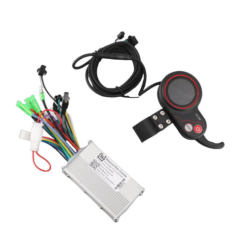 Universal Electric Bike Controller Kit With LCD Display And Shifter For 24V To 60V E Bikes And Scooters Power Readout 250W And 350W Hall And Non-Hall Motor Support Ideal For Commuters And Urban Riders