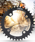 96 BCD Narrow Wide Round Bike Chainring 36T for Mountain Bikes, pro grade aluminum alloy construction with anti rust finish