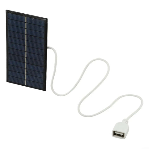2W 6V Monocrystalline Solar Panel Charger with USB Output for 3.7-5V Batteries Ideal for Outdoor Lighting and Small DC Devices, Weatherproof