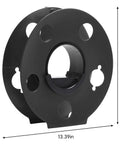 Portable Heavy Duty Cord Storage Reel With Center Rotating Handle holds up to 125 feet of sixteen three cords, 13.39-inch size