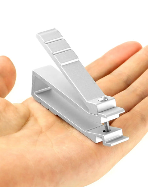 Solid Cage Nut Insertion And Removal Tool For No Sweat Setup On 19 Inch And 10 Inch Server Racks and Network Cabinets shown held in hand.