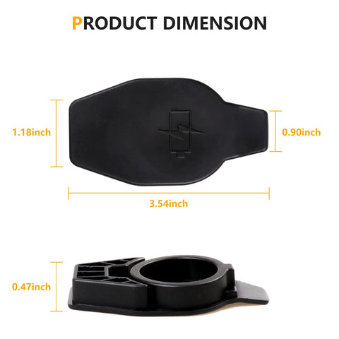 Heavy Duty Charging Port Dust Plug For Rivian R1t And R1s 2022 2023 2024 2025 dimensions showing size details 3.54x0.90x1.18 inches