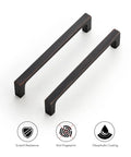 30 Pack Solid 5 Inch Square Cabinet Handles Oil Rubbed Bronze Drawer Pulls For Kitchen Cabinets Hardware Upgrade Durable Solid Metal Build Easy Install in scratch-resistant anti-fingerprint finish
