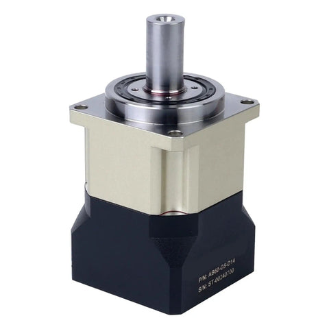 Badass Heavy Duty Planetary Gearbox Helical Gear Reducer Ratio 10 To 1 For 60mm Servo Motor With 14mm Input Shaft And Ip65 Waterproof Protection You Can Swear By, showcasing a compact design.