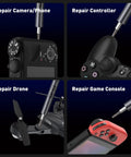Newest 51 In 1 Mini Cordless Precision Screwdriver Kit with S2 Steel Bits repairing camera, controller, drone, and game console.