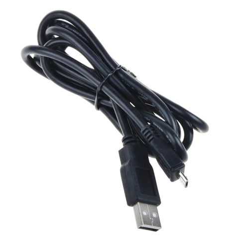 USB Charging Cable And Power Cord For FlightScope Mevo Portable Golf Launch Monitor Charger With Built In Safety Protections Over Voltage Over Current Short Circuit And Over Temperature For Reliable On The Go Power, coiled black cable with USB and micro USB connectors.