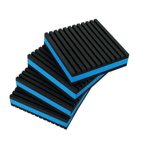 Heavy Duty Anti Vibration Pads 4x4x7/8 Inch With Ribbed Rubber Mats And EVA Core For Serious Vibe Dampening And Quiet Operation Under Air Compressors Treadmills Washers Dryers And HVAC Units