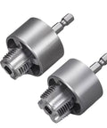 Heavy Duty Internal And External Pipe Threading Tool Kit Cut 1/2 And 3/4 Inch Pipes Electric Drill Compatible Alloy Steel Threader