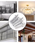 10pcs Hammer Drive Expansion Rivet Aluminum Alloy Nail Head Screws 6.4x23mm Durable Knock Type Fasteners