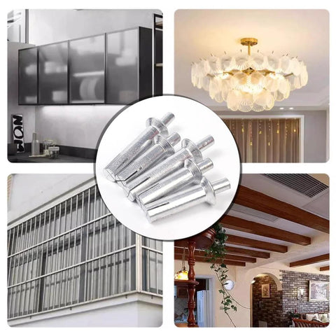 10pcs Hammer Drive Expansion Rivet Aluminum Alloy Nail Head Screws 6.4x23mm Durable Knock Type Fasteners