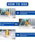 Rock Hard Diamond Tile Hole Saw Kit 15 Pieces With 5/8 Inch Thread For Drilling Granite Porcelain Ceramics And Stone Bathroom Upgrades, drilling at 45 degrees