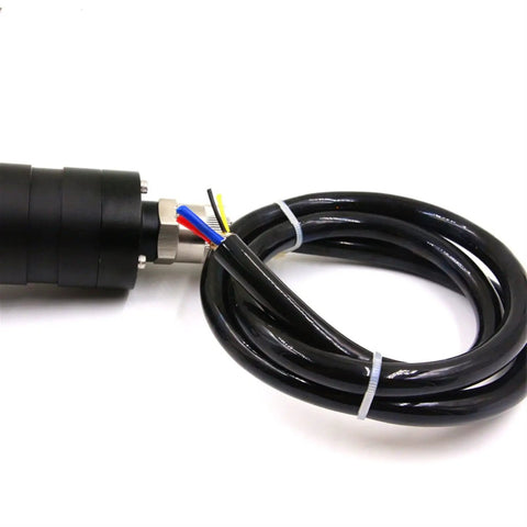 Close-up of MI70E 500M Underwater Azimuth Thruster cables and connection, highlighting durability and sealing design.