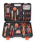102 Piece Home Basic Tool Kit For DIYers Essential Household Tool Set With Chrome Plated Carbon Steel Wrenches And Hand Tools open case