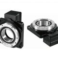 Heavy Duty Hollow Rotary Actuator With A 130mm Platform And Precision Gear Ratio 18 For Seamless 360 Degree Spin To Handle Industrial Builds Like A Boss Paired With 400W Servo Motors, showcasing a durable cast iron design.
