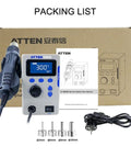800W Hot Air Gun Soldering Station With LCD Display Auto Sleep Fast Desoldering Rework System Includes 4 Nozzles and Manual