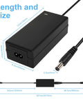 12V 5A DC Power Supply Switching Adapter 60W With 2.1x5.5mm Connector 100-240V AC Input Works With LED Strip Lights, Wireless Routers, Security Cameras, ADSL Modems, Switches, LCD Monitors, Indoor Use, black
