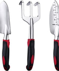 3 Piece Garden Tool Set With Heavy Duty Trowels And Shovels, Aluminum Blades, Non Slip Grip; tools for transplanting, weeding, digging
