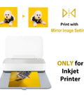 Easy At-Home Iron-On Heat Transfer Paper For White And Light Fabrics Inkjet Compatible printer setup illustration
