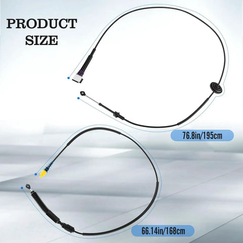 12477640 Gear Shift Cable Fits Chevy Silverado GMC Sierra 1500 2500 3500 Classic 1999 2007 sizes 76.8in and 66.14in