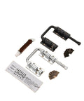 ZOMMRFVG 1Set Non Perforated includes black and silver door latches, screws, assembly instructions for easy installation.