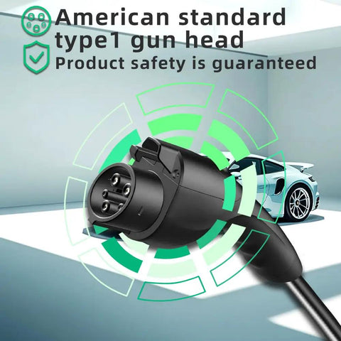 Level 1 And Level 2 EV Charger For Home Use And On The Go 8 To 16 Amp 110 To 240V NEMA 6-20P And NEMA 5-15P J1772 Compatible plug
