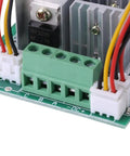 Close-up of Badass Dc Brushless Motor Speed Controller Delivers Fifteen Amps Of Raw Torque For smooth wiring connections and components.