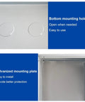 Waterproof Outdoor Electrical Box Enclosure With Recessed In Wall Outlet And Cable Management Hidden Wiring Cabinet Lockable Junction Box For Home And Commercial Use Built To Take On Tough Weather And Rust Resistant Galvanized Steel, galvanized plate and bottom hole
