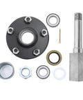 Trailer hub kit with 4.5-inch hub and BT16 square spindle, includes bearings, seals, cotter pin.