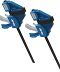 Gnarly Quick Grip Bar Clamps 12 Inch Heavy Duty Woodworking Tool 300 Lb Capacity GripMaxx Tech with removable heads in 2 pack