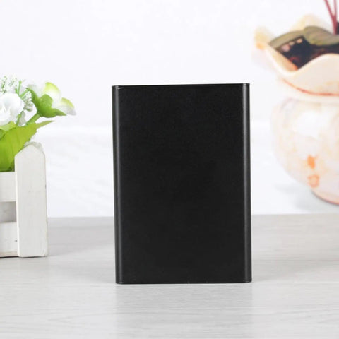 Heavy Duty 80x50x20mm Aluminum Electrical Project Case With Lightweight Metal Cover for DIY electronics shown in sleek black finish.