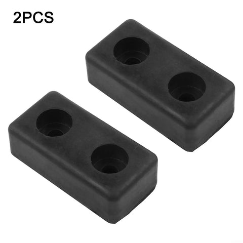 Two Pack Rubber Shock Absorbing Pads For Fitness Equipment Anti Slip Feet Bumpers For Gym And Weight Stacks Black 100x50x30mm