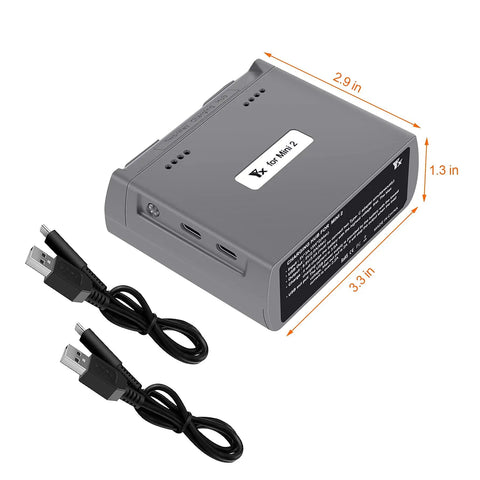Two Way Battery Charging Hub For DJI Mini 4K, Mini 2 And Mini SE Drones With LED Battery Level Indicator, USB cables included