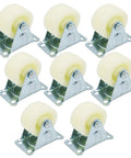 1.5 Inch PP Rigid Non Swivel Caster Wheels With Top Plates For Furniture And Workbenches Pack Of 8 Smooth Silent Mobility