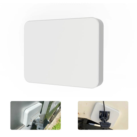 Easy Screwless Transducer Mounting Plate Kit For Boats No Hull Drilling Freely Mount Small To Medium Transducers 4.5 By 3.5 Inch 0.75 Inch Thick White Marine Mount For Quick Install Hull Safe Durable Removable, white plate on boat hull
