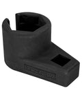 Front view of O2 Oxygen Sensor Socket Wrench With Offset Six Point Design For Side Wire Gate Access Three Eighths Inch Drive To Seven Eighths Inch Twenty Two Millimeter Prevents Wire Damage And Makes Sensor Replacement A Breeze. Black chrome-molybdenum steel.
