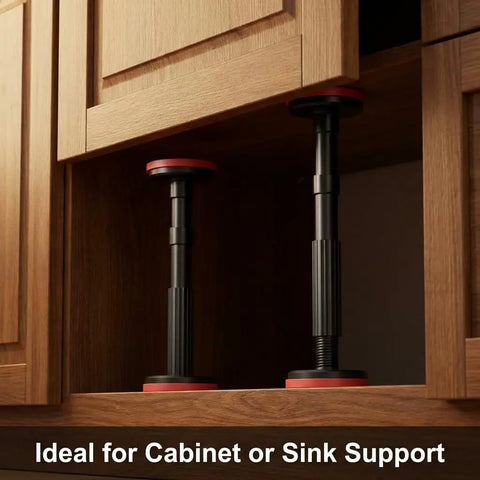 Adjustable Telescopic Support Pole 7 To 17.7 Inch Range 2 Pack Heavy Duty Stabilizing Poles For Cabinets Sinks And Furniture Installations