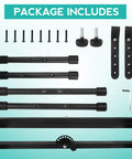 Double X Keyboard Stand And Piano Bench Set With Lockable Straps Height Adjustable From Low To High package contents