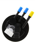 Top view of Direct Fit E3614M Fuel Pump Replacement for 2004 2005 Chevy Colorado and GMC Canyon with colored connectors and wires.