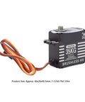 Hella Smooth 35Kg Aluminum Alloy RC Servo Featuring Kickass Metal Gears Flexin Beast Level Torque for rock crawling, side view.