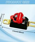 Heavy Duty Pure Copper Motorcycle Battery Cut Off Switch With 100A Breaker Hella Reliable Disconnect Isolator shown with product dimensions.