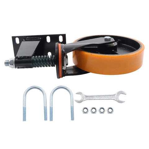 Tough As Nails 8 Inch Gate Wheels With Silky Smooth PU Casters and Heavy Duty Steel Cores for metal tube fences, includes bolts and wrench.