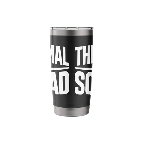Insulated Stainless Steel Tumbler For Sailplane Pilots And Glider Club Fans Keeps Drinks Cold Or Hot On Flight Lines from Training to Tow Launches And Thermals Ridge Soaring Days, side view with bold text.