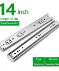 Soft Close Drawer Slides 10 Inch Stainless Steel And 22 Inch Three Section Cabinet Rails Heavy Duty Furniture Roller Track