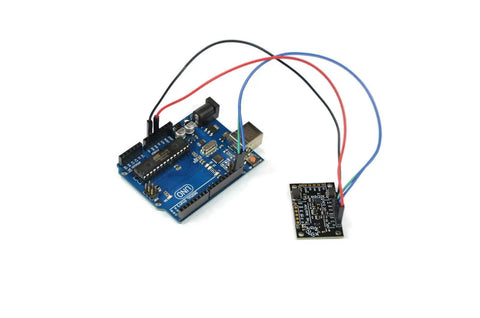 All In One 10DOF IMU For Makers With Accelerometer Gyroscope Magnetometer And Barometric Altitude Sensor For Raspberry Pi Arduino Teensy ESP8266 Includes BMP388 Temperature Sensor And QWIIC Connector connected to Arduino Uno board